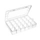 24 Grids Adjustable Clear Plastic Box Organizer Storage Container with Removable Dividers (24 Grids - Plastic)